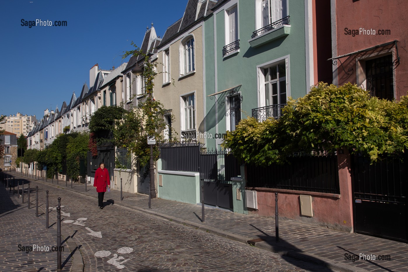 RUE DIEULAFOY, SITUEE DANS LE QUARTIER DE LA MAISON-BLANCHE, QUARTIER PAVILLONNAIRE, 13 EME ARRONDISSEMENT, PARIS (75), ILE-DE-FRANCE, FRANCE 