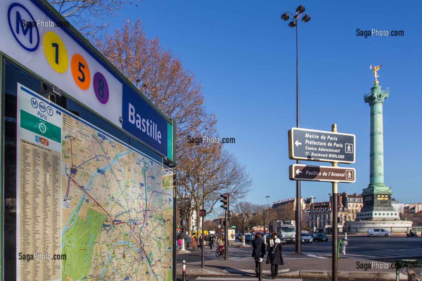 STATION DE METRO BASTILLE, PLACE DE LA BASTILLE, 4 EME ARRONDISSEMENT, (75) PARIS, ILE-DE-FRANCE, FRANCE 