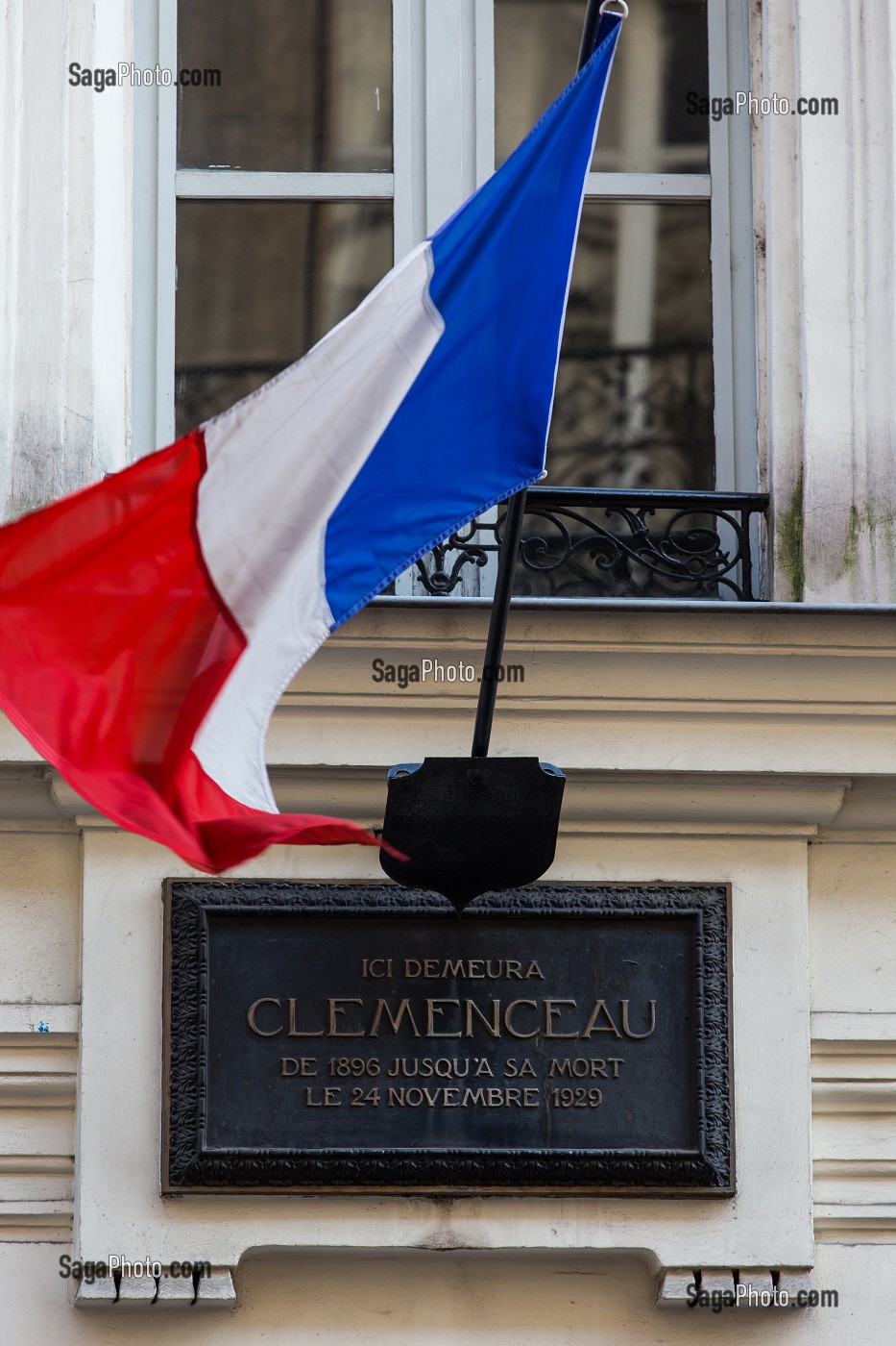 LE MUSEE DE CLEMENCEAU EST INSTALLE DANS L'ANCIEN DOMICILE DE GEORGES CLEMENCEAU OU IL RESIDA JUSQU'A SA MORT, LE 24 NOVEMBRE 1929, 16 EME ARRONDISSEMENT, PARIS (75), ILE-DE-FRANCE, FRANCE 