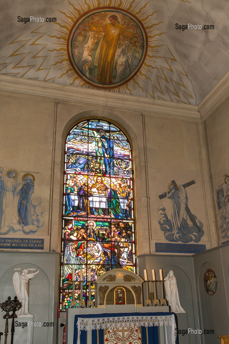 CHAPELLE RESTAUREE ET DECOREE PAR MAURICE DENIS EN 1922, MAISON ATELIER DU PEINTRE FRANCAIS, MUSEE DEPARTEMENTAL MAURICE DENIS, SAINT-GERMAIN-EN-LAYE, YVELINES (78), FRANCE MENTION OBLIGATOIRE ' MUSEE DEPARTEMENTAL MAURICE DENIS / CG78' 