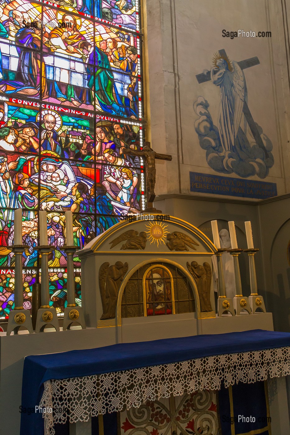 CHAPELLE RESTAUREE ET DECOREE PAR MAURICE DENIS EN 1922, MAISON ATELIER DU PEINTRE FRANCAIS, MUSEE DEPARTEMENTAL MAURICE DENIS, SAINT-GERMAIN-EN-LAYE, YVELINES (78), FRANCE MENTION OBLIGATOIRE ' MUSEE DEPARTEMENTAL MAURICE DENIS / CG78' 