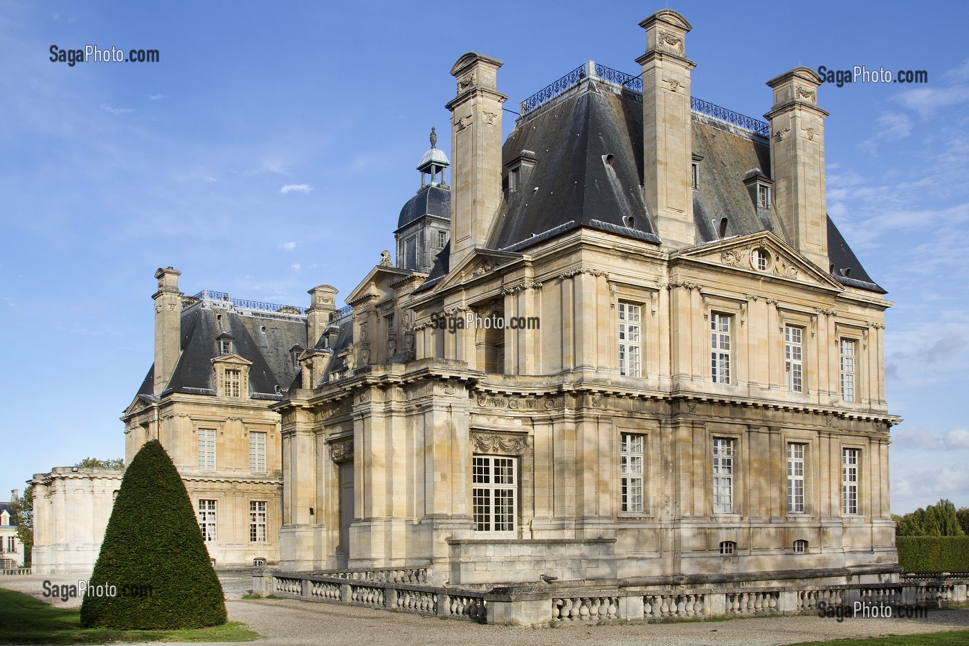 CHATEAU DE MAISONS-LAFFITTE, EDIFICE BATI AU 17 EME SIECLE PAR FRANCOIS MANSART DANS UN STYLE CLASSIQUE, MAISONS-LAFFITTE, YVELINES (78), FRANCE 