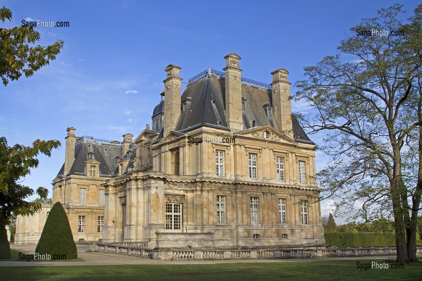 CHATEAU DE MAISONS-LAFFITTE, EDIFICE BATI AU 17 EME SIECLE PAR FRANCOIS MANSART DANS UN STYLE CLASSIQUE, MAISONS-LAFFITTE, YVELINES (78), FRANCE 