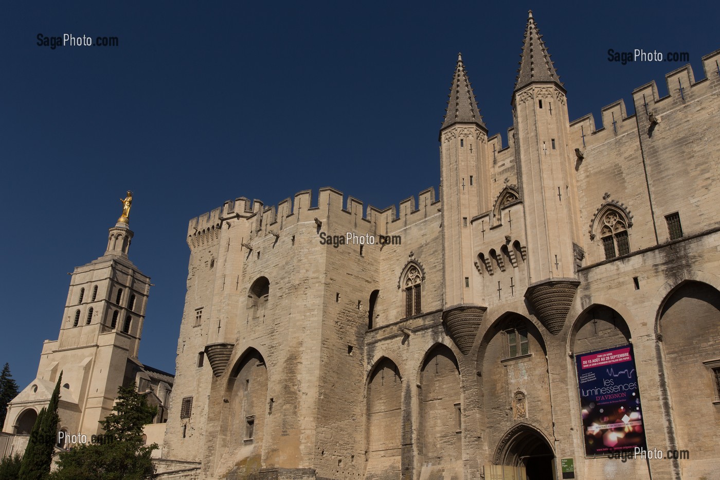 PALAIS DES PAPES, VILLE D'AVIGNON APPELEE CITE DES PAPES, VAUCLUSE (84), FRANCE 