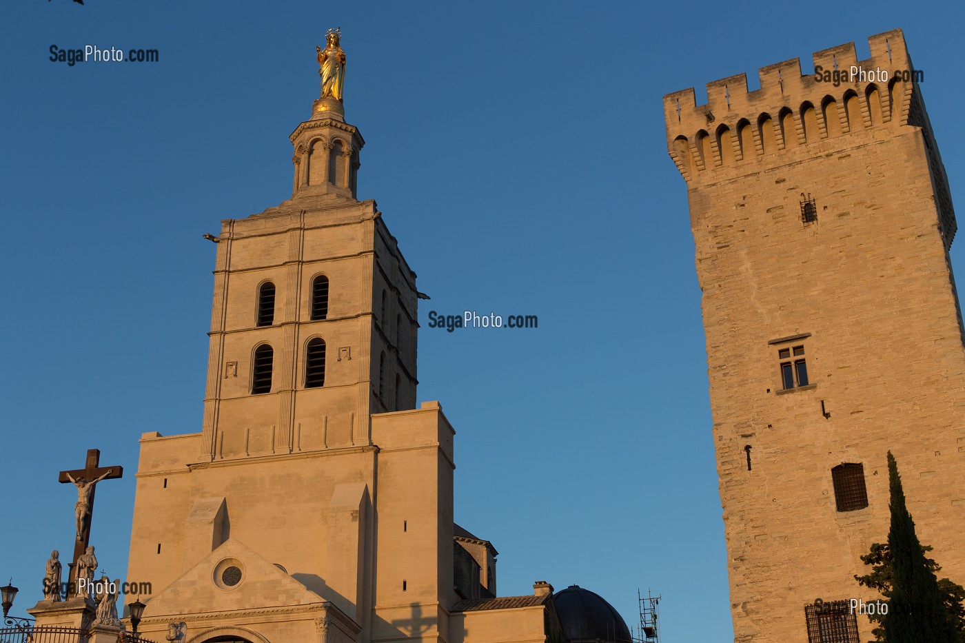 CATHEDRALE NOTRE DAME DES DOMS D'AVIGNON, VILLE D'AVIGNON APPELEE CITE DES PAPES, VAUCLUSE (84), FRANCE 