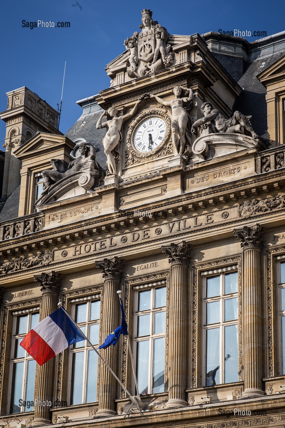 MAIRIE, ILLUSTRATION NEUILLY-SUR-SEINE, HAUTS-DE-SEINE (92), ILE-DE-FRANCE, FRANCE 