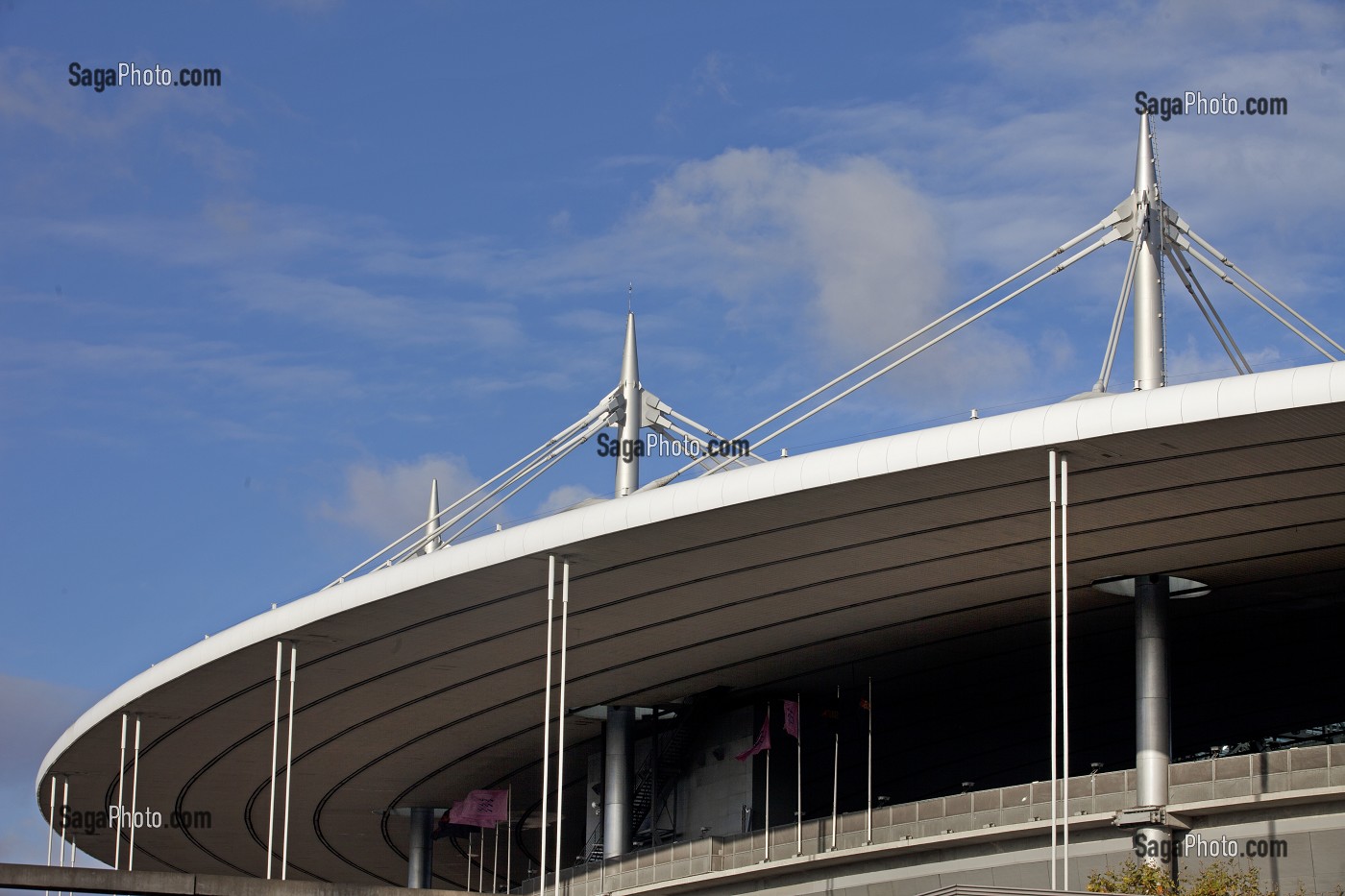 STADE DE FRANCE, LE PLUS GRAND STADE FRANCAIS, CONSTRUIT ENTRE 1995 ET 1998 POUR LES BESOINS DE LA COUPE DU MONDE DE FOOTBALL, QUARTIER DE LA PLAINE SAINT-DENIS, SAINT-DENIS, SEINE-SAINT-DENIS (93), FRANCE 