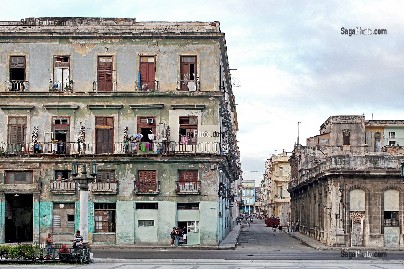 IMMEUBLES D'HABITATIONS DERRIERE LE CAPITOLE, LA HAVANE, CUBA, CARAIBES 