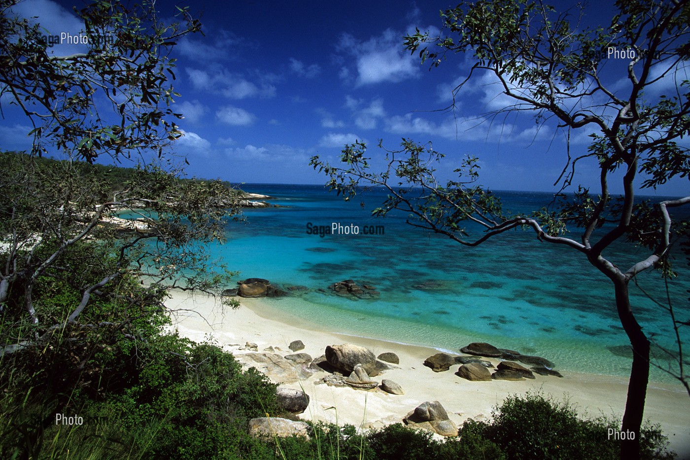 PLAGE DE L'HOTEL P&O, ILE DE LIZARD ISLAND, GRANDE BARRIERE DE CORAIL, GREAT BARRIER REEF, QUEENSLAND, AUSTRALIE 