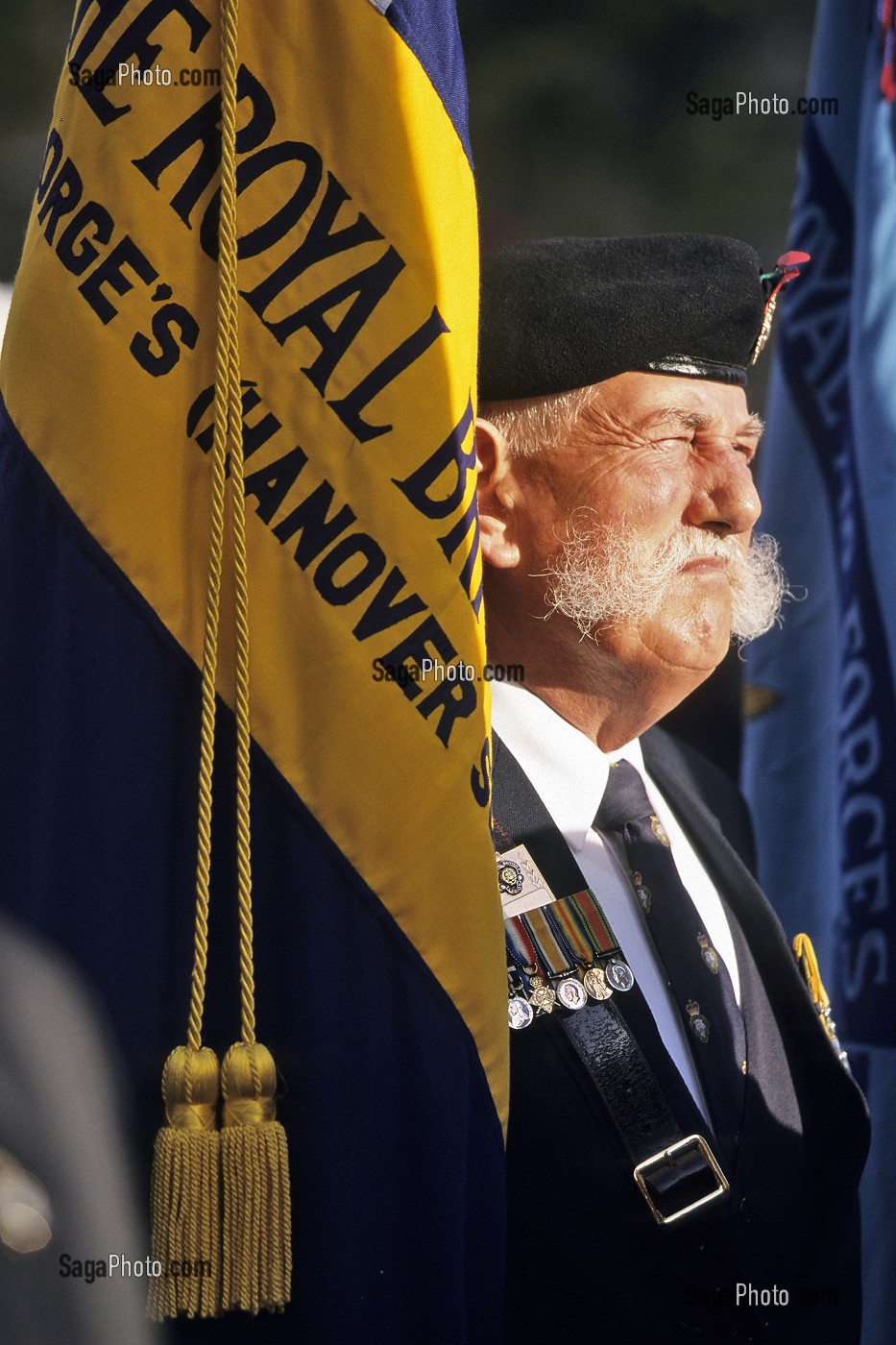 THE ROYAL BRITISH LEGION'S POPPY REMANDRANCE DAY, JOUR DE COMMEMORATION DES COMBATTANTS BRITANNIQUES MORTS LORS DE LA PREMIERE GUERRE MONDIALE (1914-1918), MEMORIAL BRITANNIQUE DE LA PORTE DE MENIN, YPRES (IEPER), BELGIQUE, FLANDRES, BELGIQUE, EUROPE 