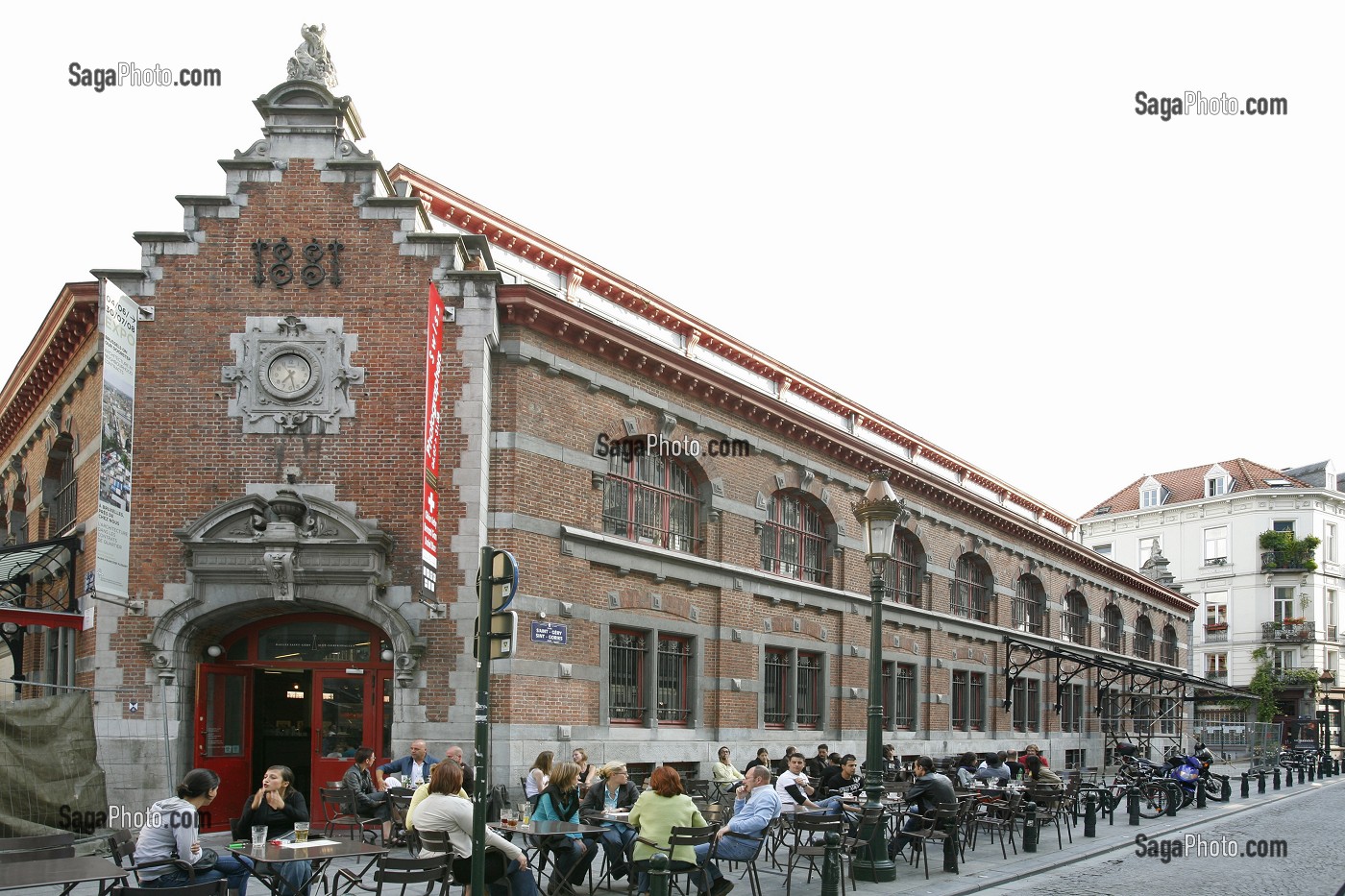 TERRASSE DE CAFE, PLACE SAINT GERY, BRUXELLES, BELGIQUE 