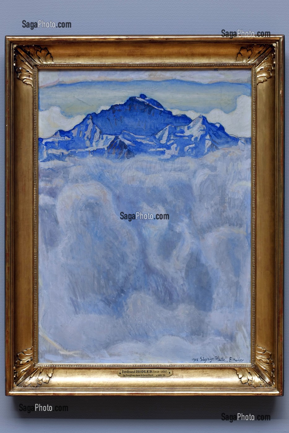 'LA JUNGFRAU DANS LE BROUILLARD' DE FERDINAND HOLDER, 1904, MUSEE D'ART ET D'HISTOIRE, GENEVE, SUISSE 