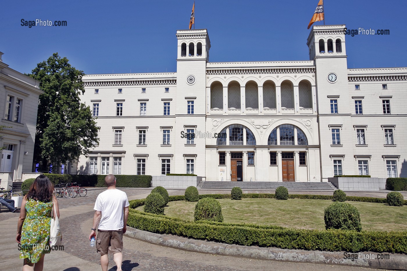 LA GARE DE HAMBOURG ET LE MUSEE D'ART CONTEMPORAIN HAMBURGER BAHNHOF MUSEUM FUR GEGENWART BERLIN. MUSEE D'ART CONTEMPORAIN, AMENAGE PAR JOSEF PAUL KLEIHUES DANS UNE GARE DESAFFECTEE (1874), BERLIN, ALLEMAGNE 