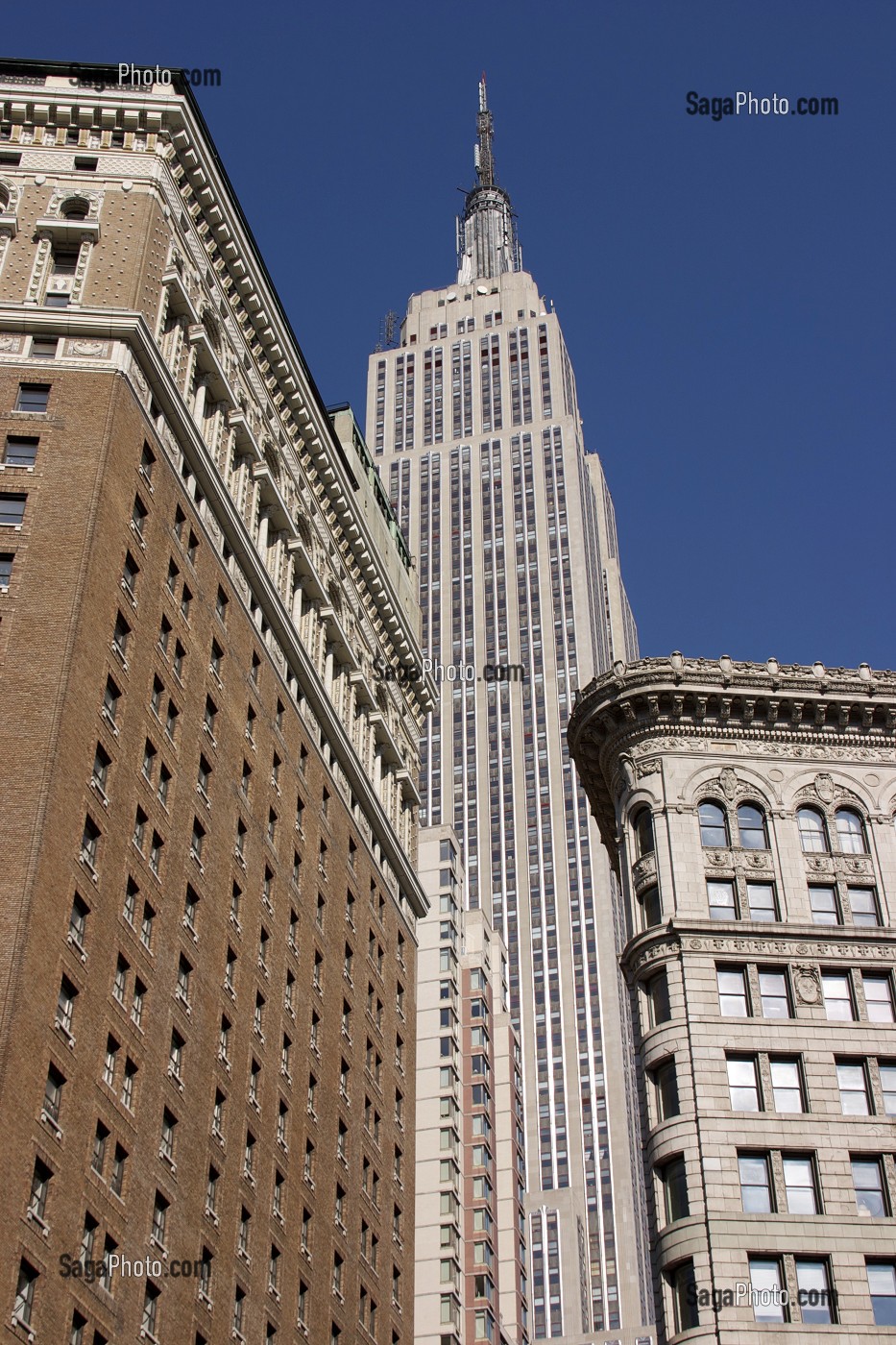 VUE SUR LE SOMMET DE L'EMPIRE STATE BUILDING, MANHATTAN, NEW YORK, ETATS-UNIS D'AMERIQUE, USA 