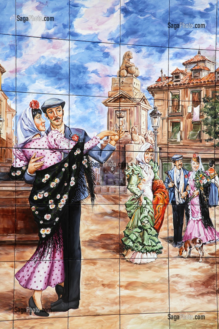 AZULEJOS DU RESTAURANT EL MADRONO, PLAZA PUERTA CERRADA, MADRID, ESPAGNE 