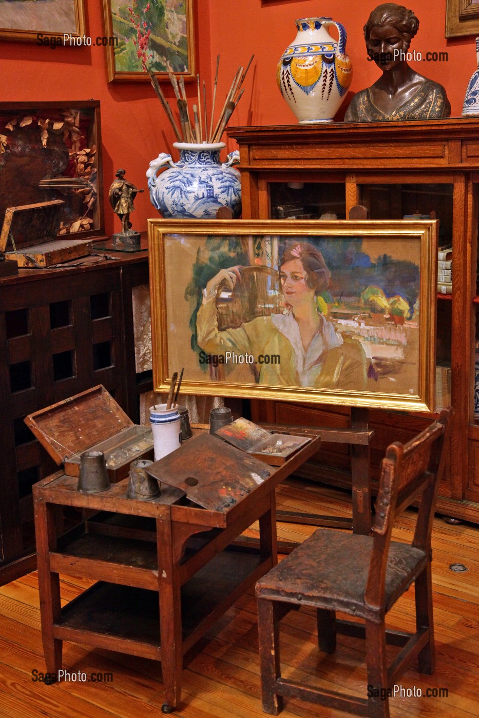 ATELIER DU PEINTRE, MAISON MUSEE JOAQUIN SOROLLA, MADRID, ESPAGNE 
