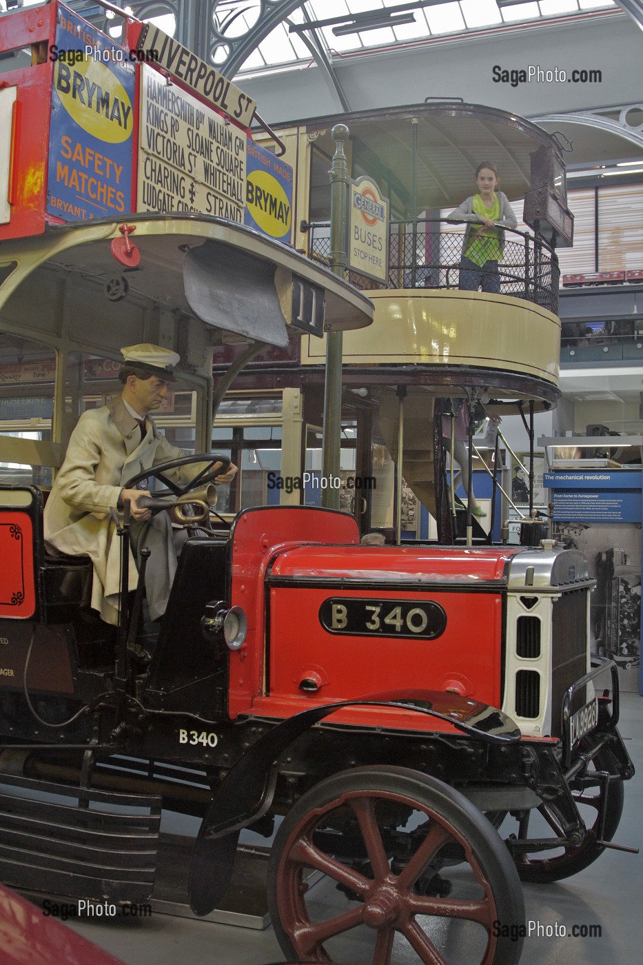 BUS A MOTEUR, MUSEE DU TRANSPORT DE LONDRES (LT MUSEUM), COVENT GARDEN, LONDRES, ANGLETERRE 