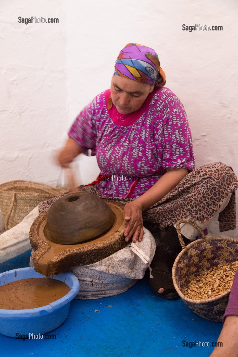 L'HUILE D'ARGAN, SUD D'ESSAOUIRA, MAROC, AFRIQUE DU NORD 