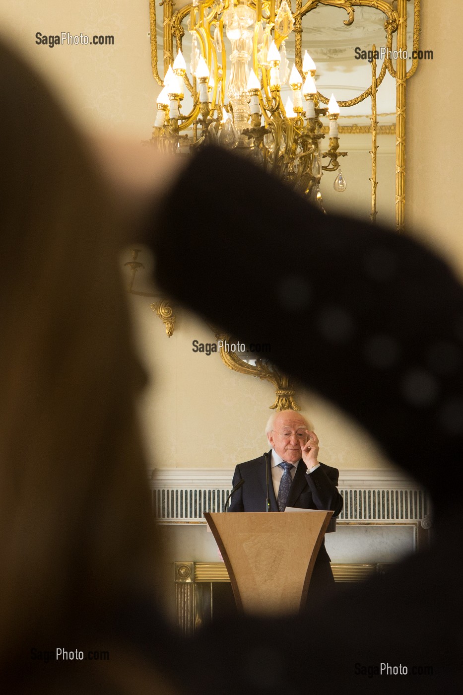 MICHAEL D. HIGGINS, PRESIDENT DE LA REPUBLIQUE D’IRLANDE, ARAS AN UACHTARAIN, RESIDENCE OFFICIEL DE LA PRESIDENCE D’IRLANDE, PHOENIX PARK, DUBLIN, IRLANDE 