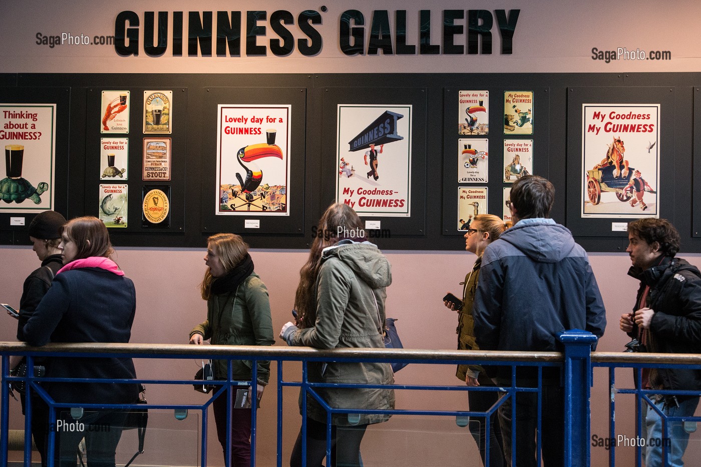 VISITE PUBLIQUE DE LA GUINNESS GALLERY, ANCIENNE BRASSERIE DE BIERE, GUINNESS STOREHOUSE, DUBLIN, IRLANDE 