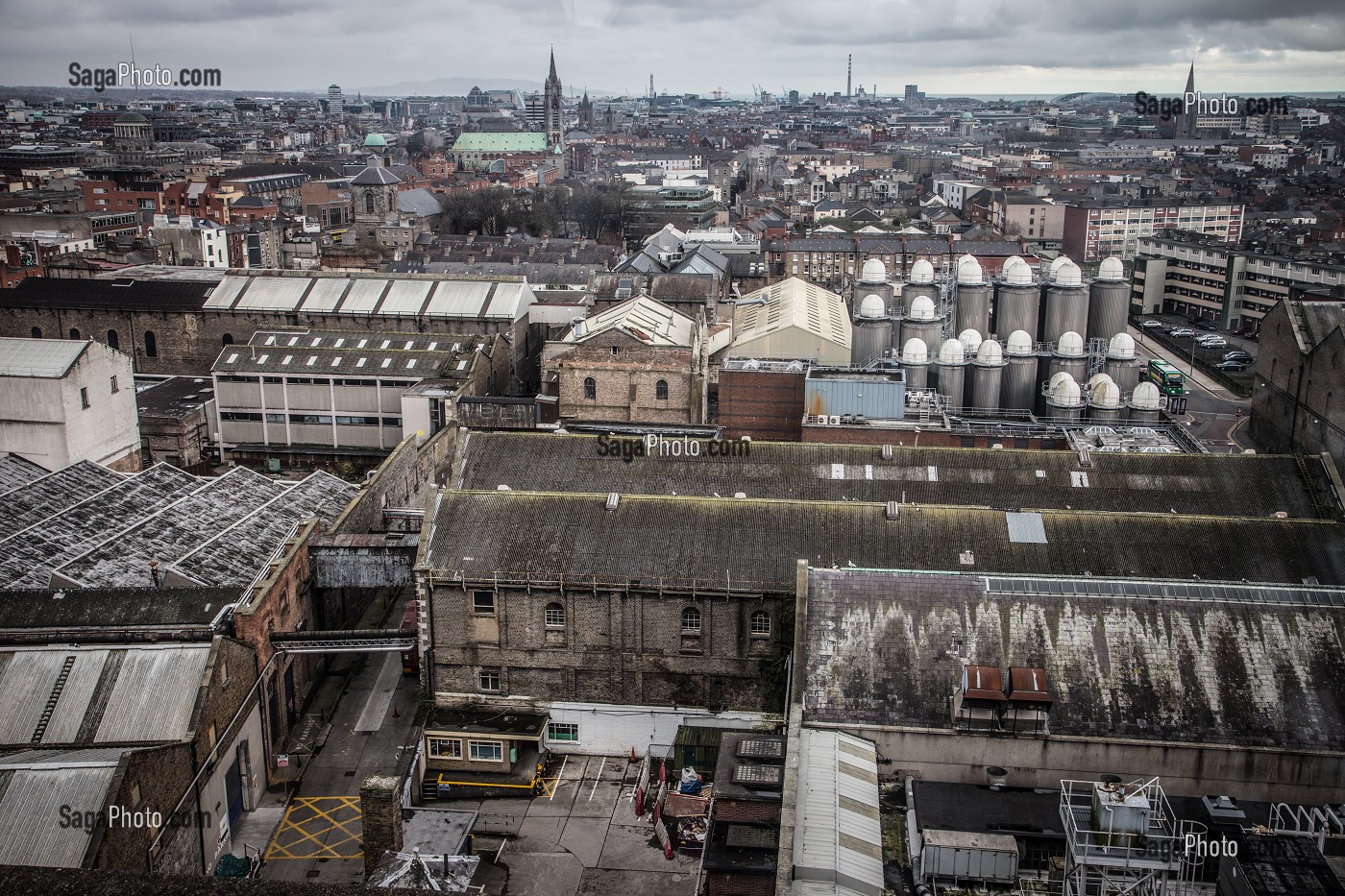 LES BATIMENTS INDUSTRIELS DE L'ANCIENNE BRASSERIE DE BIERE, GUINNESS STOREHOUSE, DUBLIN, IRLANDE 