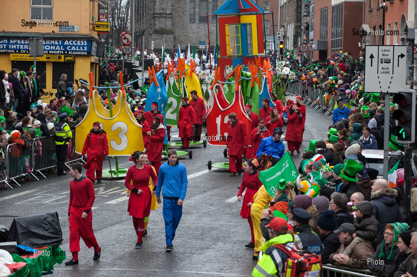 PARADE ET DEFILE POUR LA FETE DE LA SAINT-PATRICK, SAINT PATRICK’S DAY, DUBLIN, IRLANDE 