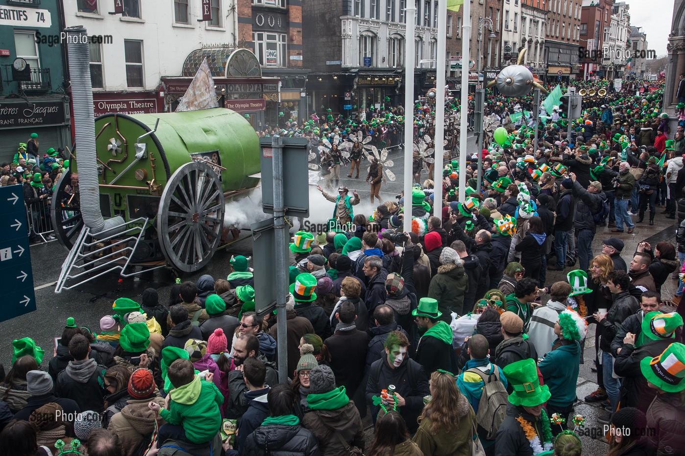 PARADE ET DEFILE POUR LA FETE DE LA SAINT-PATRICK, SAINT PATRICK’S DAY, DUBLIN, IRLANDE 