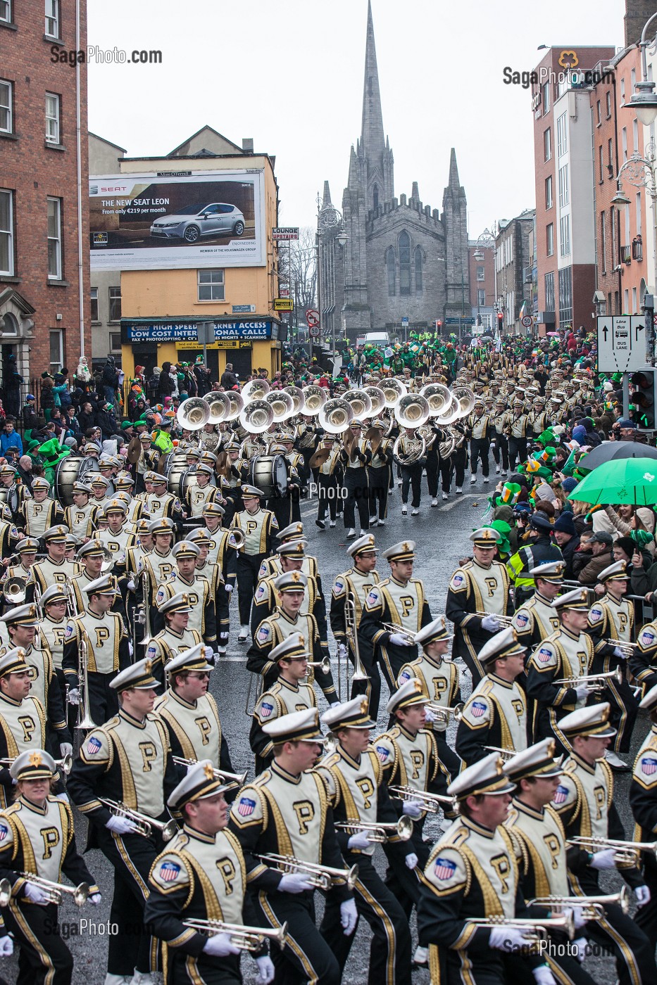 PARADE ET DEFILE POUR LA FETE DE LA SAINT-PATRICK, SAINT PATRICK’S DAY, DUBLIN, IRLANDE 