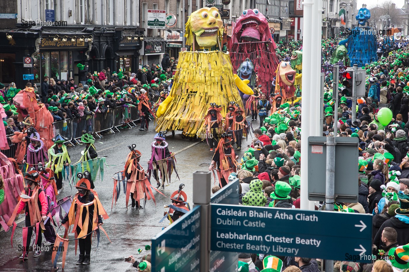 PARADE ET DEFILE POUR LA FETE DE LA SAINT-PATRICK, SAINT PATRICK’S DAY, DUBLIN, IRLANDE 