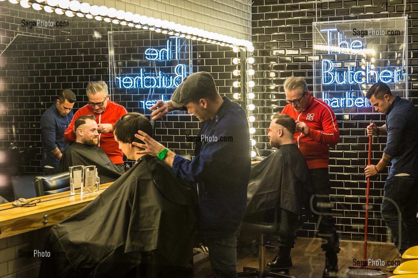 SALON DE COIFFURE ET BARBIER, THE BUTCHER BARBER, JOHNSON'S COURT, DUBLIN, IRLANDE 