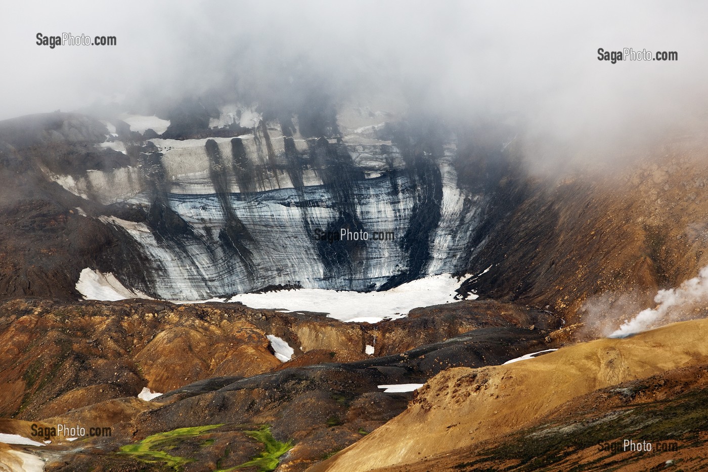 LES MONTS KERLINGARFJOLL SITUES PRES DE LA ROUTE F35 DE KJOLUR, HAUTES TERRES D’ISLANDE, EUROPE 