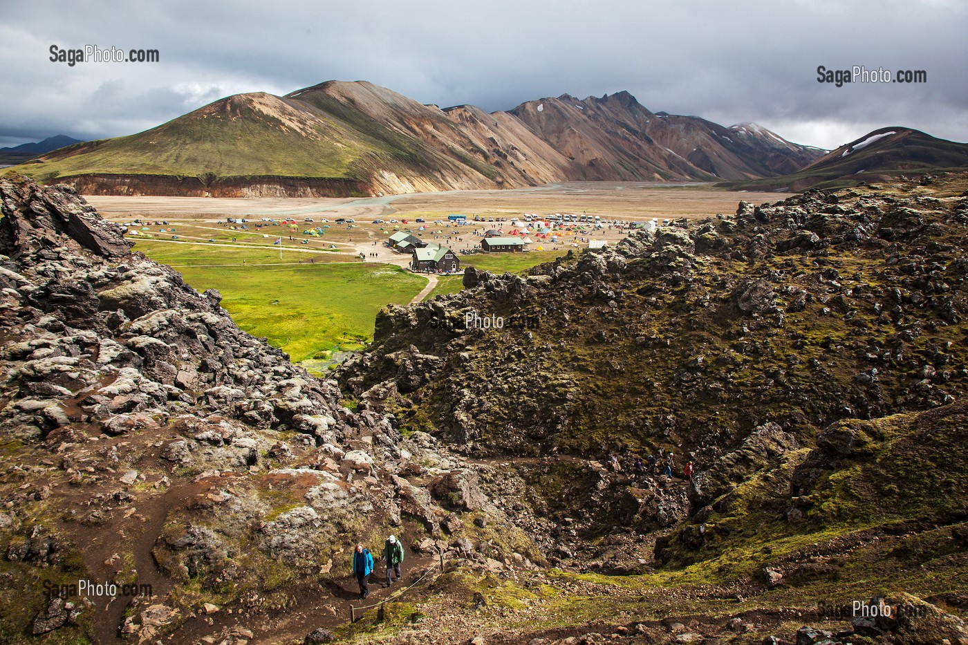 RANDONNEE DANS LE LANDMANNALAUGAR, ISLANDE, EUROPE 