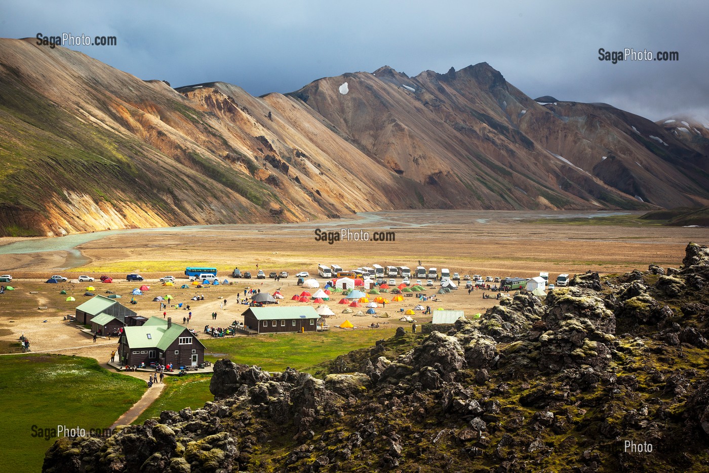 RANDONNEE DANS LE LANDMANNALAUGAR, ISLANDE, EUROPE 