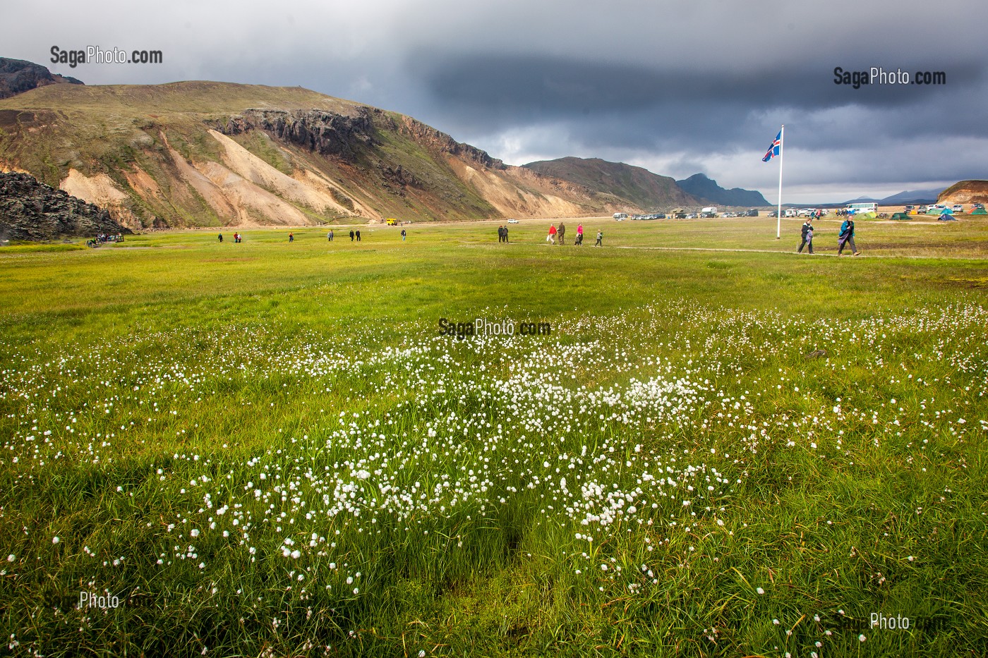 RANDONNEE DANS LE LANDMANNALAUGAR, ISLANDE, EUROPE 