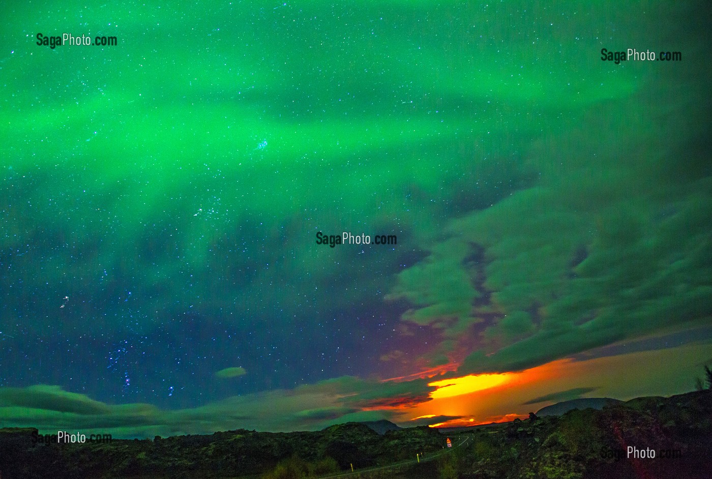 ERUPTION DU VOLCAN HOLUHRAUN, ISLANDE 