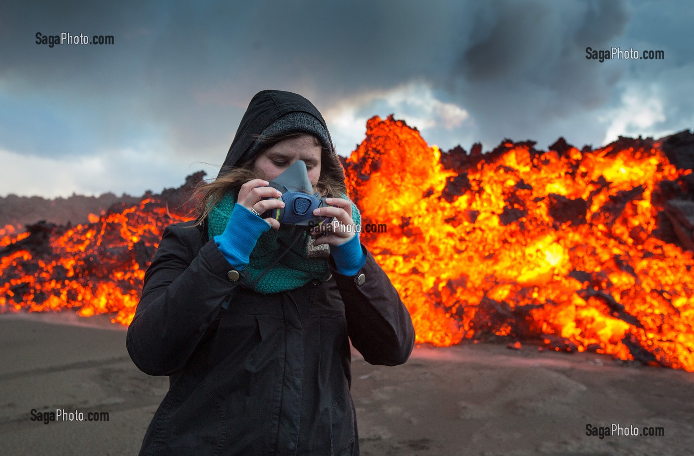 ERUPTION DU VOLCAN HOLUHRAUN, ISLANDE 