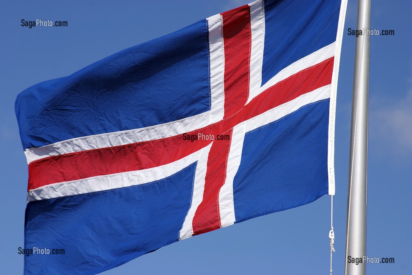Photo De Drapeau Islandais Islande Iceland