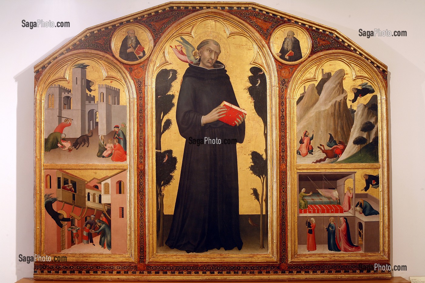 MIRACLE DU BIENHEUREUX AGOSTINO NOVELLO DE SIMONE MARTINI, PINACOTHEQUE NATIONALE, PINACOTECA NAZIONALE, PALAZZO BUONSIGNORI, VIA SAN PIETRO, SIENNE, TOSCANE, ITALIE 