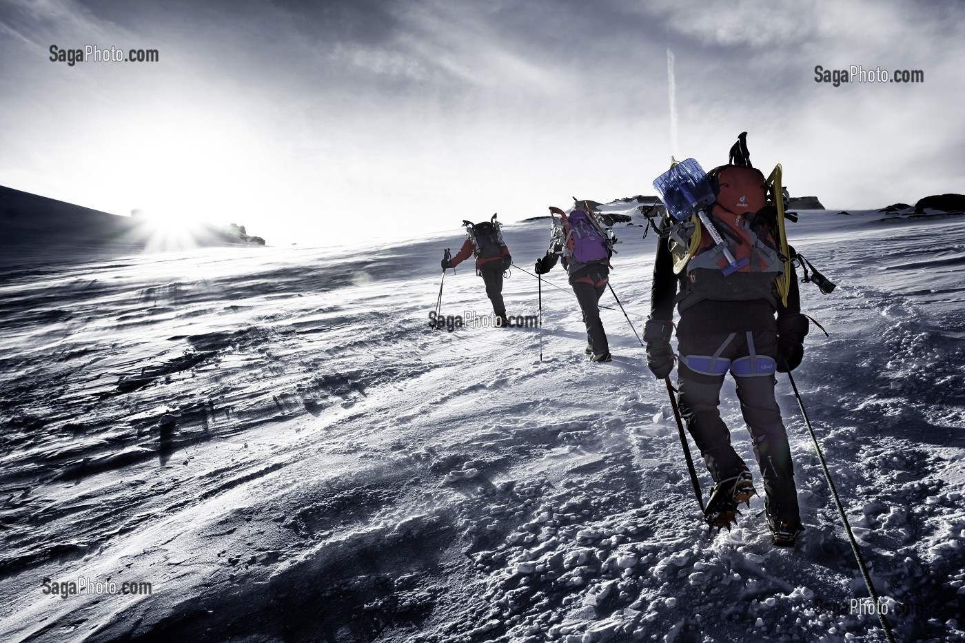 ALPINISME EN VAL D'AOSTE, VALSAVARENCHE, VAL D'AOSTE, ITALIE 