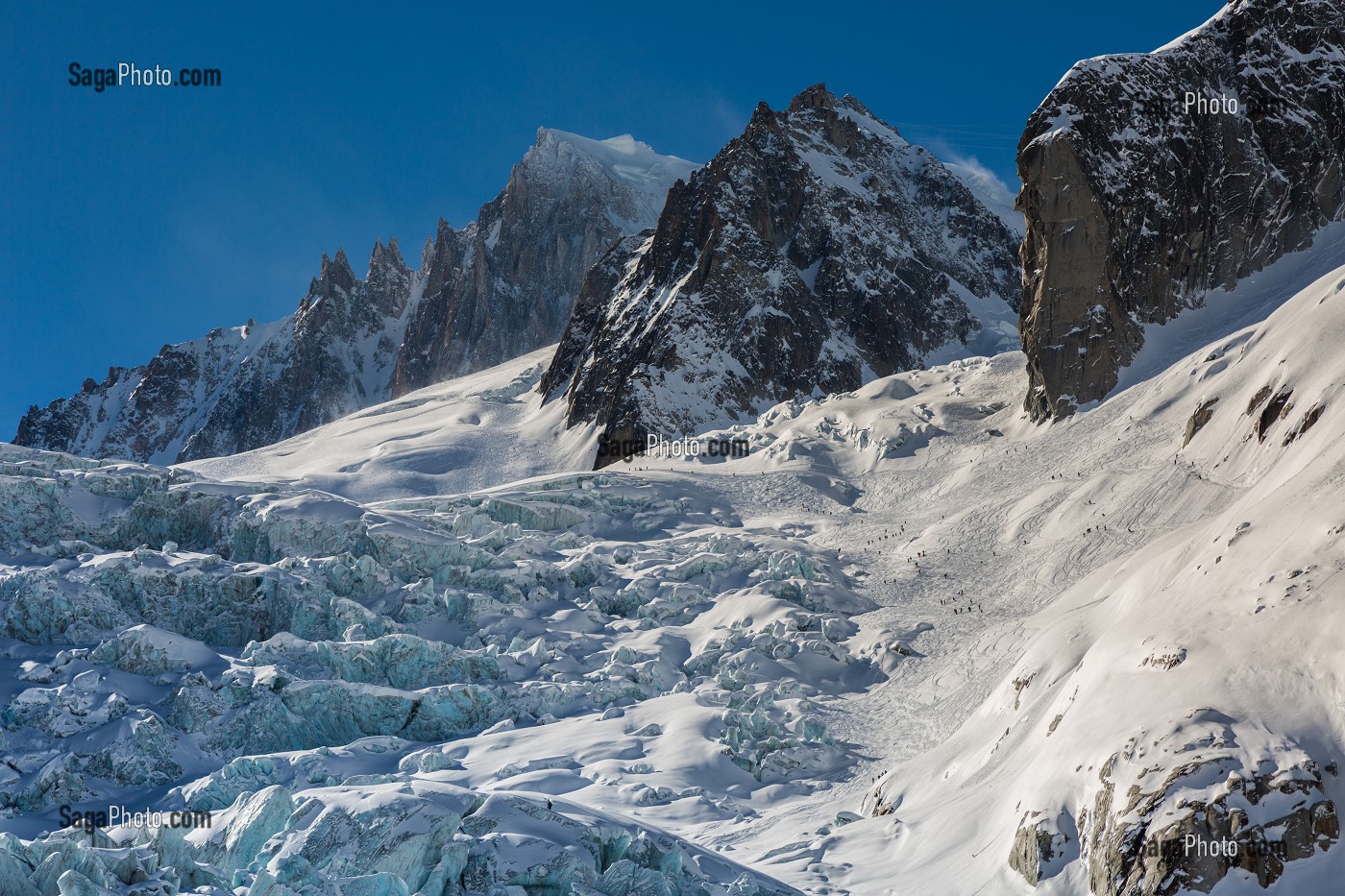 LA VALLEE BLANCHE, CHAMONIX, HAUTE-SAVOIE (74), RHONE-ALPES, FRANCE  