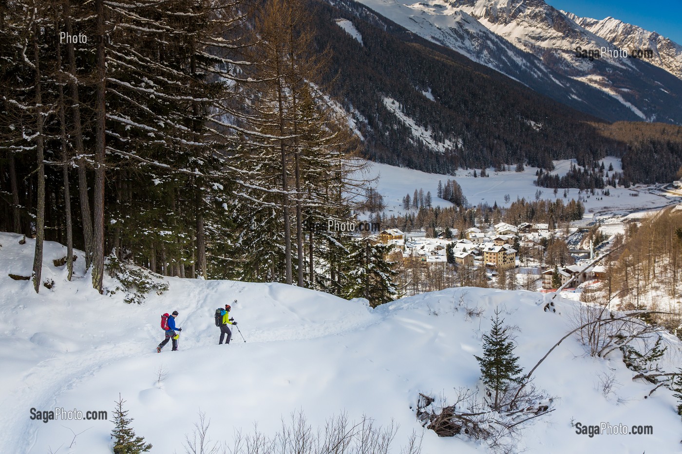 SPORTS D'HIVER, VAL DE COGNE, ITALIE 
