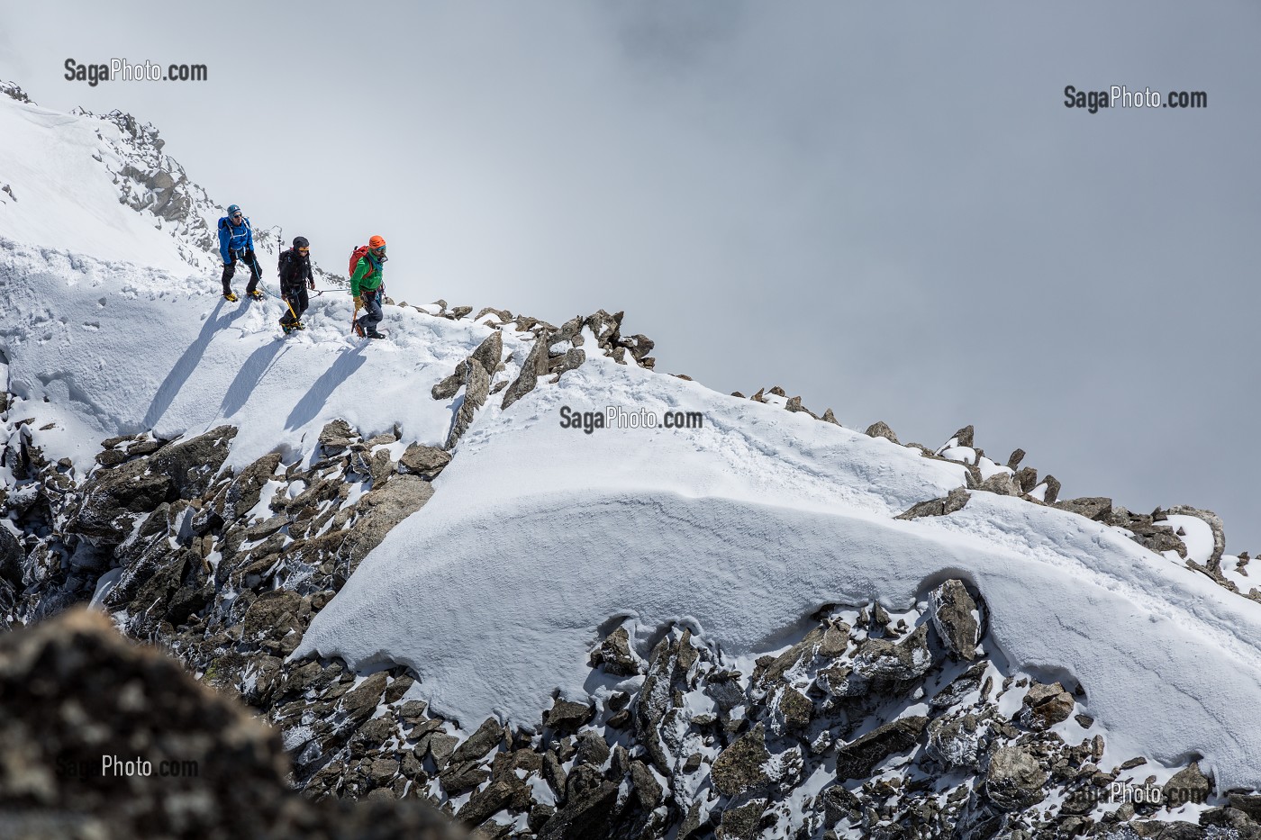 ALPINISME EN HAUTE-SAVOIE (74), RHONE ALPES, FRANCE 