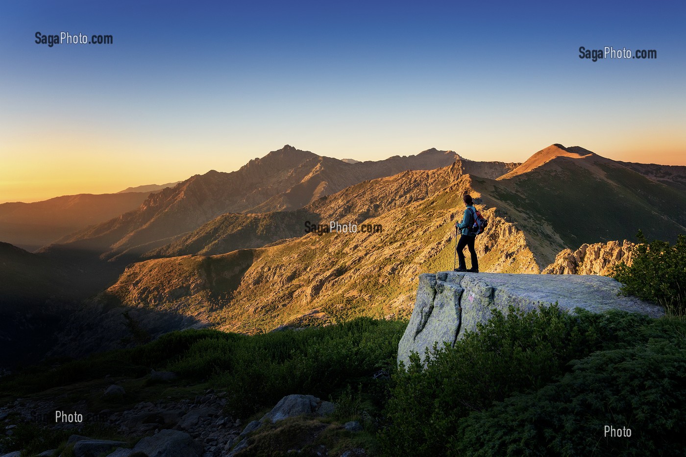 RANDONNEE SUR LE GR20, (2B) HAUTE-CORSE, FRANCE 