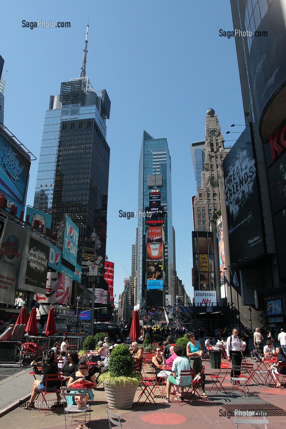 ZONE PIETONNE ET BUILDINGS DE TIMES SQUARE, QUARTIER DE MIDTOWN, MANHATTAN, NEW YORK CITY, ETAT DE NEW YORK, ETATS-UNIS 