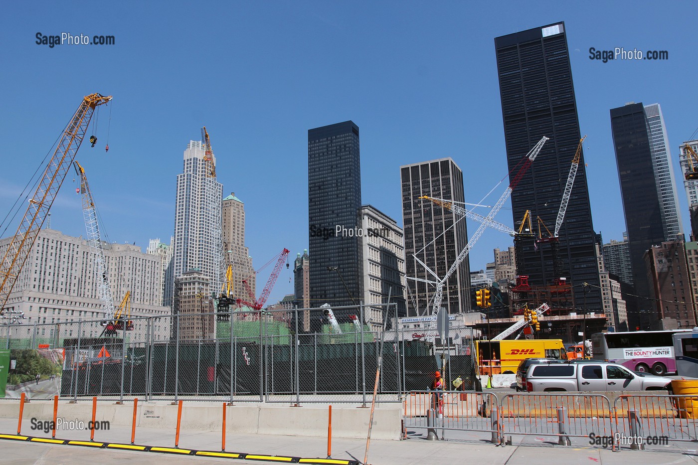 TRAVAUX DE GROUND ZERO EN JUILLET 2010, SITE DU WORLD TRADE CENTER, FINANCIAL DISTRICT, DOWNTOWN, MANHATTAN, NEW YORK CITY, ETAT DE NEW YORK, ETATS-UNIS 
