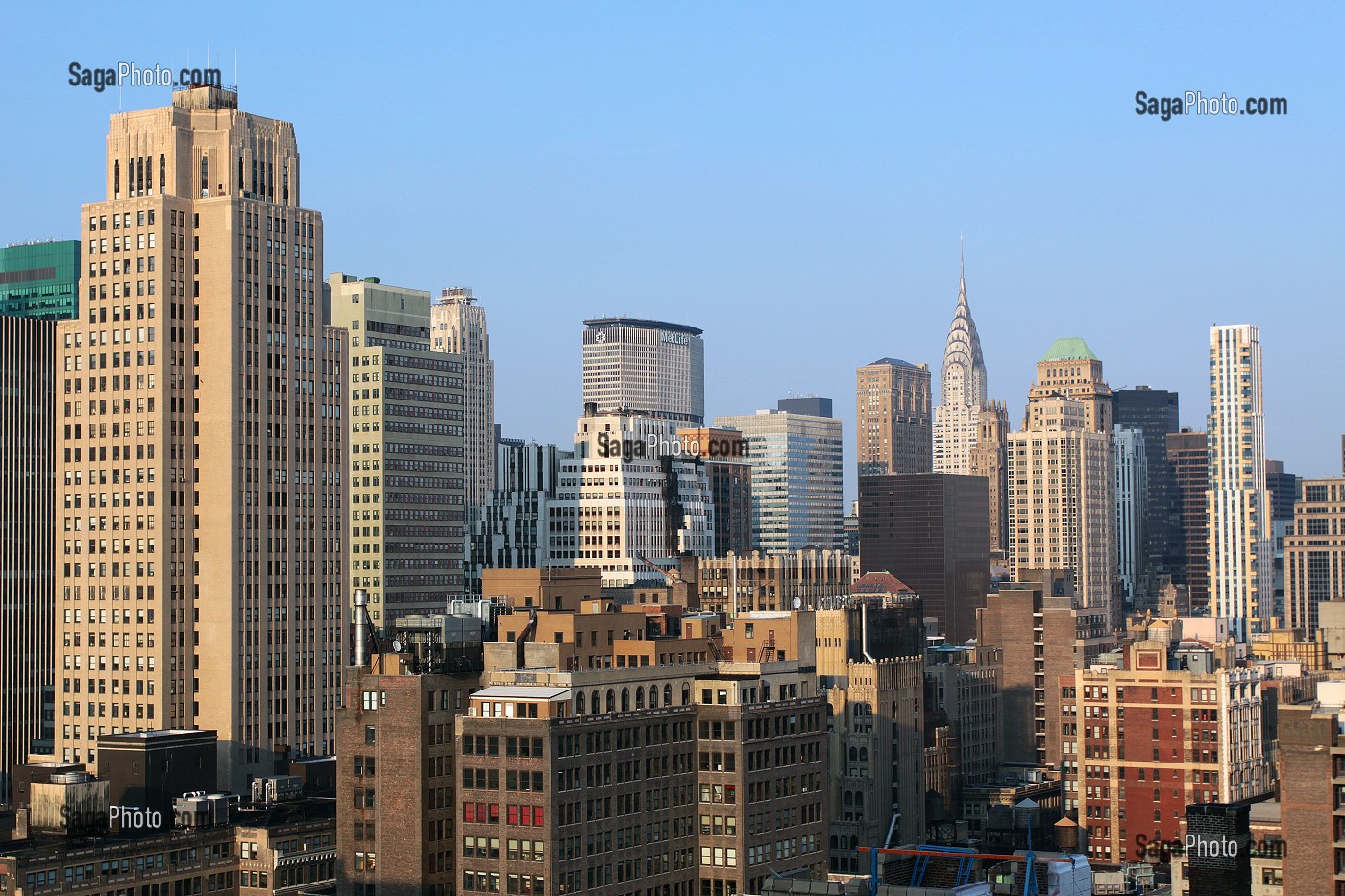 IMMEUBLES DE MIDTOWN AU SOLEIL COUCHANT, MANHATTAN, NEW YORK CITY, ETAT DE NEW YORK, ETATS-UNIS 