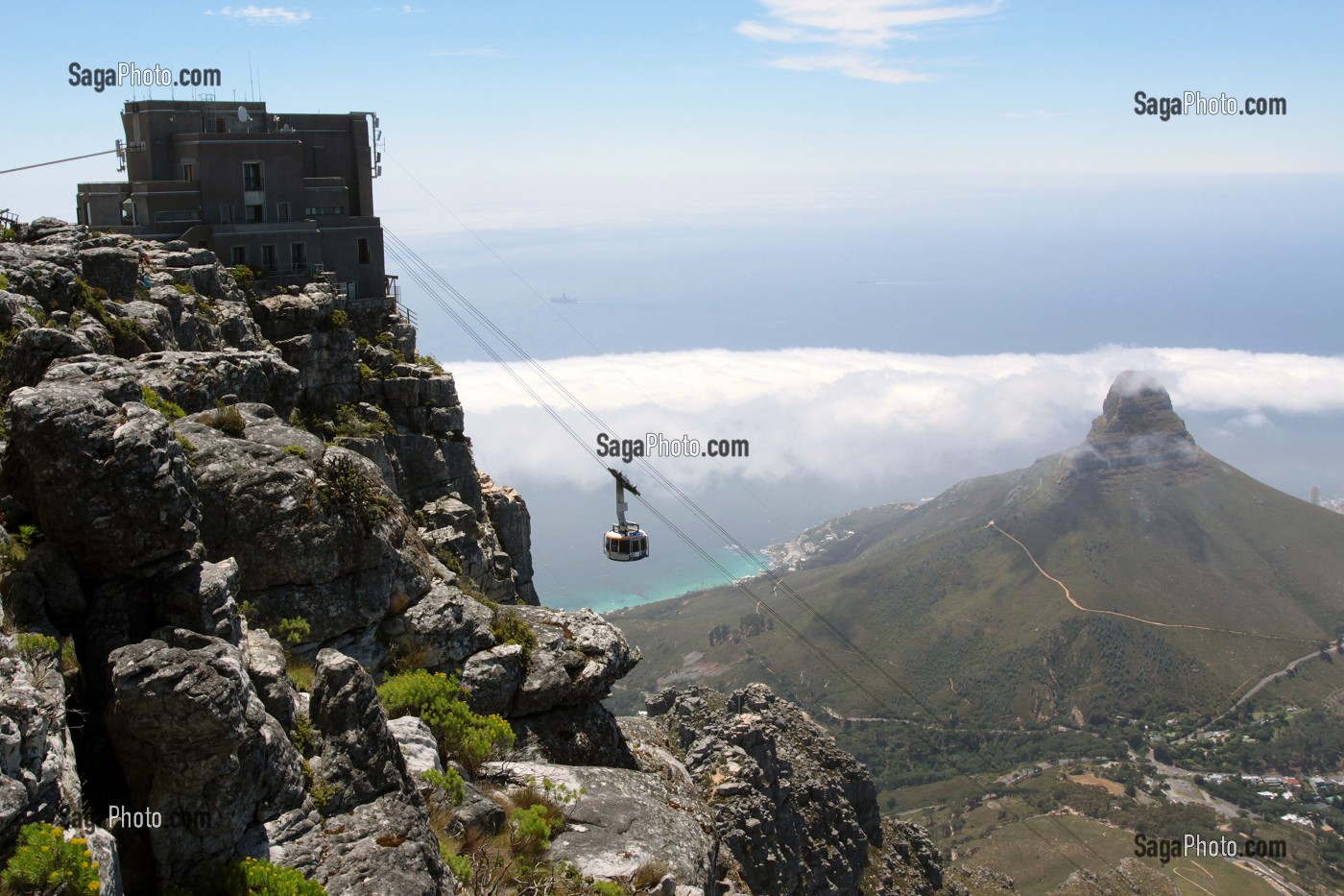 TELEPHERIQUE DU PARC NATIONAL DE LA MONTAGNE DE LA TABLE ET LA TETE DE LION, LE CAP, PROVINCE DU CAP OCCIDENTAL, AFRIQUE DU SUD 