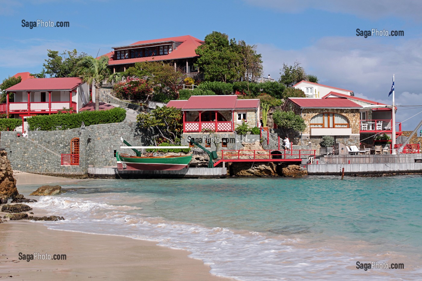 HOTEL DE LUXE EDEN ROCK FONDE PAR REMY DE HAENEN, RELAIS ET CHATEAUX, PLAGE DE SAINT-JEAN, ILE DE SAINT-BARTHELEMY, PETITES ANTILLES FRANCAISES, CARAIBES 