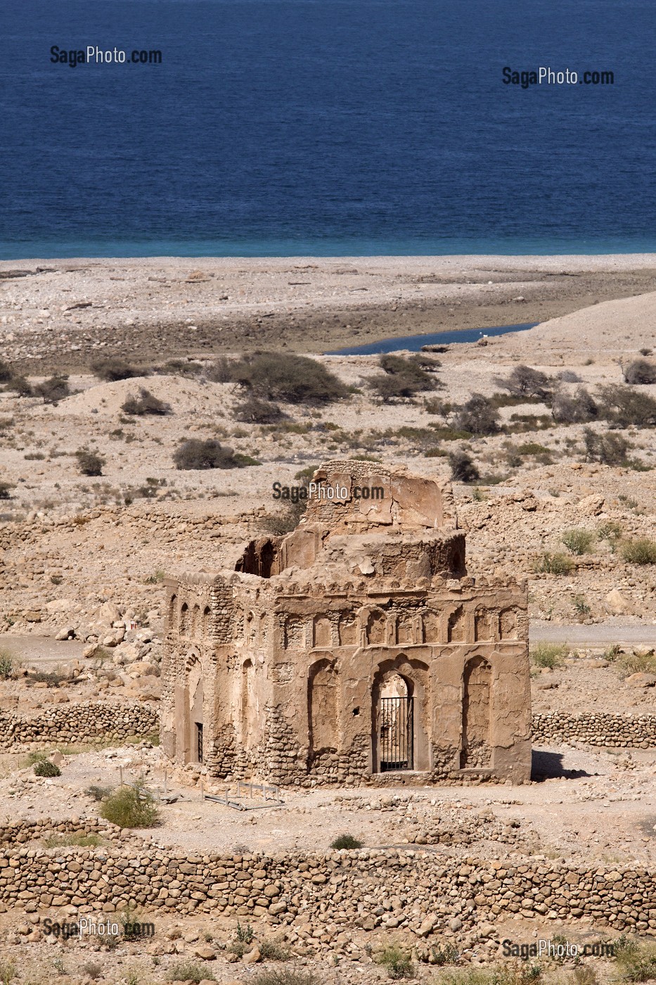 RUINES DU MAUSOLEE DE BIBI MARYAM A QALHAT, SULTANAT D'OMAN, MOYEN-ORIENT 