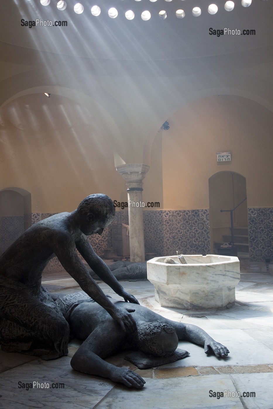 HAMMAM EL PACHA (BAINS TURCS) RECONVERTI EN MUSEE, VIEILLE VILLE DE SAINT-JEAN D'ACRE, ACRE, AKKO, ISRAEL 